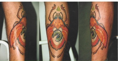 Egyptian Scarab Beetle Tattooed in 1996