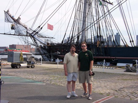 With my youngest brother Bobby at the USS Constitution