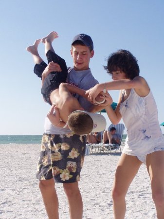 The kids enjoying the Florida sun