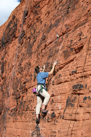 Climbing at Red Rock Canyon, NV