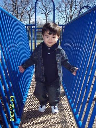Kristopher playing in the park