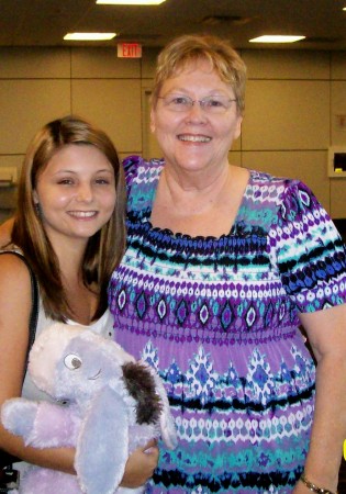 Chelsea S. Nelson and Faye at airport