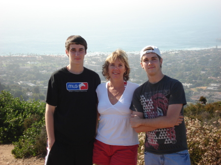 Sons Erik and Alex and I in California 7/2010