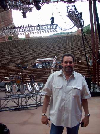On stage at Red Rocks, Colorado