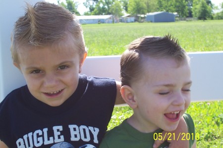 Ain't we cool!!!!!!! Grandsons Landon n Lawson