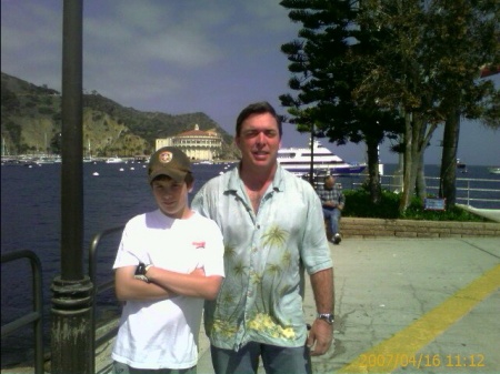 My husband Dave and my son Kevin at Catalina Island for a golf tournament