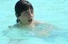 Nicholas cooling off in the pool in Palm Desert