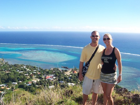 Mu hubby Ryan and I in Tahiti on our honeymoon