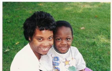 mommy and  son in the park