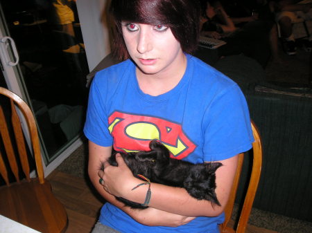 Camille and kitten