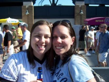 Me and my sister at a Sox game!