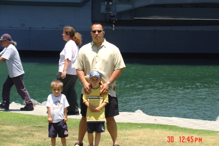 The boys and I at the waterfront