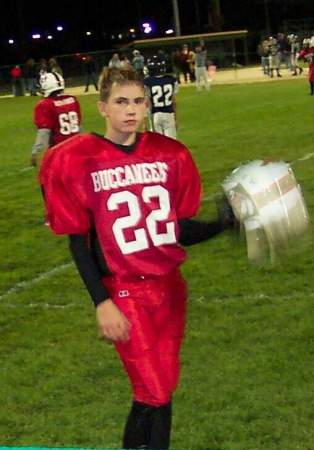 Hayden Playing Football