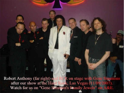 On Stage at Las Vegas Hard Rock with Gene Simmons after our show (11/09/07)