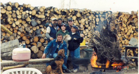 hanging with some friends at the firepit