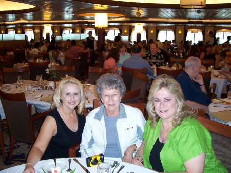 My Grandmother, my mom and myself on a cruise