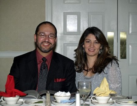 Mywife and I at the banquet