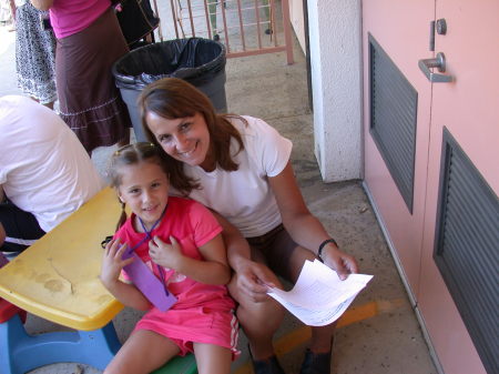 Kathy and Delaney "1st day at school"