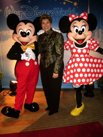 Carol with Boss Mickey and Minnie