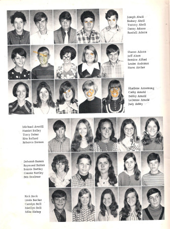 Jennifer Elkins' album, Shepherdsville Jr. High 1971