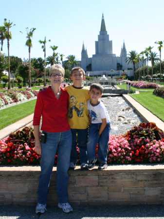 Me & my Boys at the LDS Temple in Oakland, CA