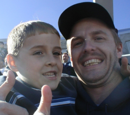 Me and my boy at the Bears game