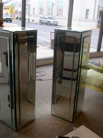 Modern glass pedestals