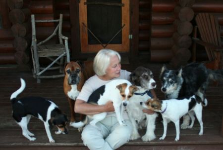 Here is a photo of me with some of my dogs.