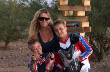 Wife (Kelly) and two of my boys.(Hunter and Kameron)