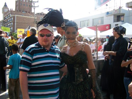 me and the carnival queen on Barranquilla, Colombia