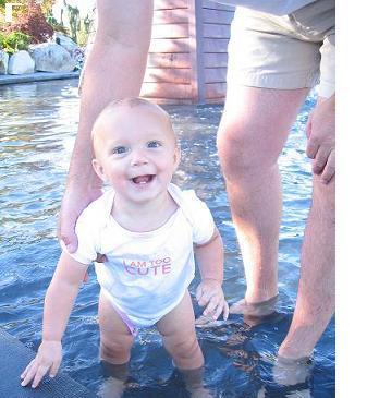 Aly and dad at the new water park in bremerton