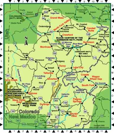 Southwest Colorado Map