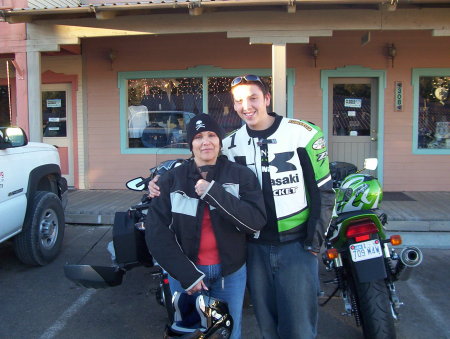 My wife Maria and my son Stevie in Cloudcroft Oct '07, chilly