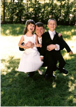 Katie, Mark and Matt on our wedding day