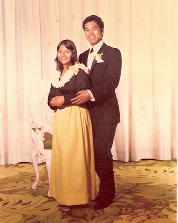 Me and Pearl at 1973 Waianae Senior Ball & Banquet