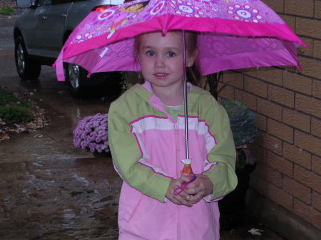 Rylie in the rain