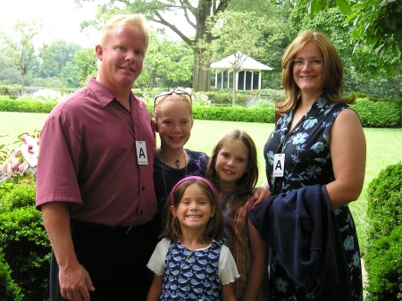 Our family in the Rose Garden at the White House - 2004