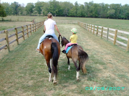 Jayna and Elise riding