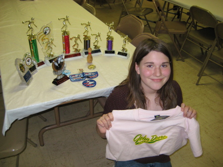 Rosie's bowling trophies