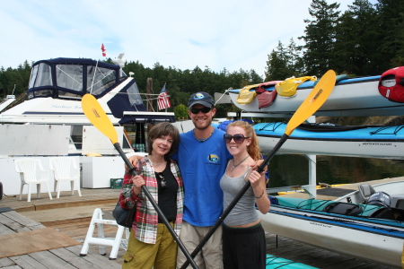 after kayaking off coast of San Juan Island