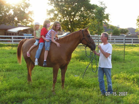 Dad and Girls with FreeBee