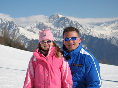 Me and Kaytlin Skiing in Italy