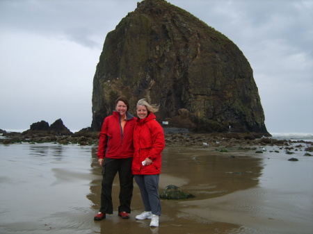 Canon Beach Oregon 2007 with Cheryl Zebold - freezing!