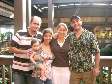 Me, Ivy, Michelle, Nichole, and Tavis at the Polynesian in Disney.