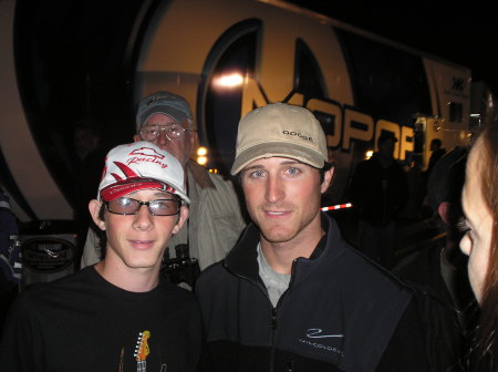 Bryan hanging out with NASCAR driver Kasey Kahne 2007
