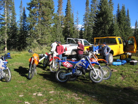Summertime camping behind Durango Mtn Ski Resort
