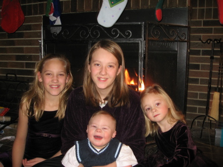 My 4 angels Christmas 2007