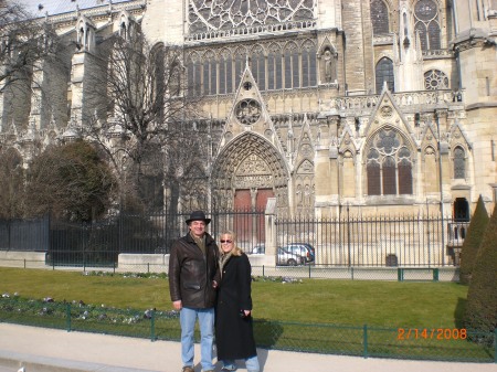 Karen and friend at Notre Dame