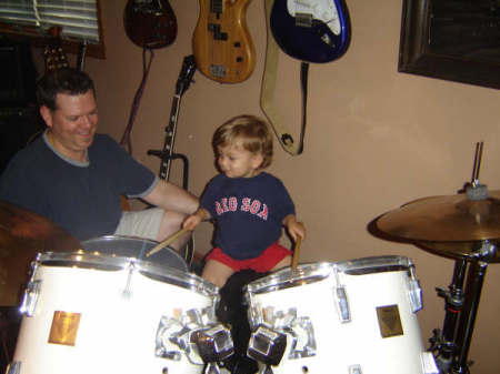 My little drummer boy has rhythm!