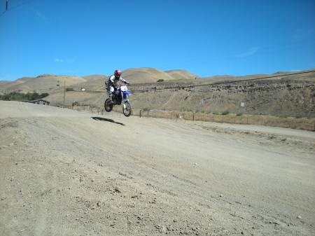 My big guy getting use to his yz80